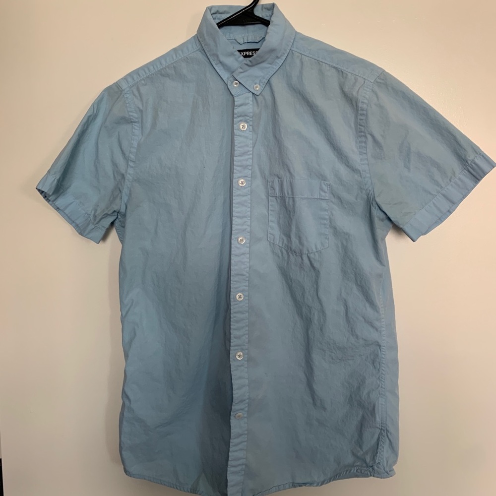 Express Casual Button-Down Tee - image 1